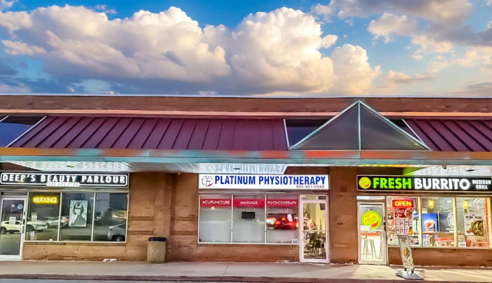 Platinum Physiotherapy clinic exterior Brampton